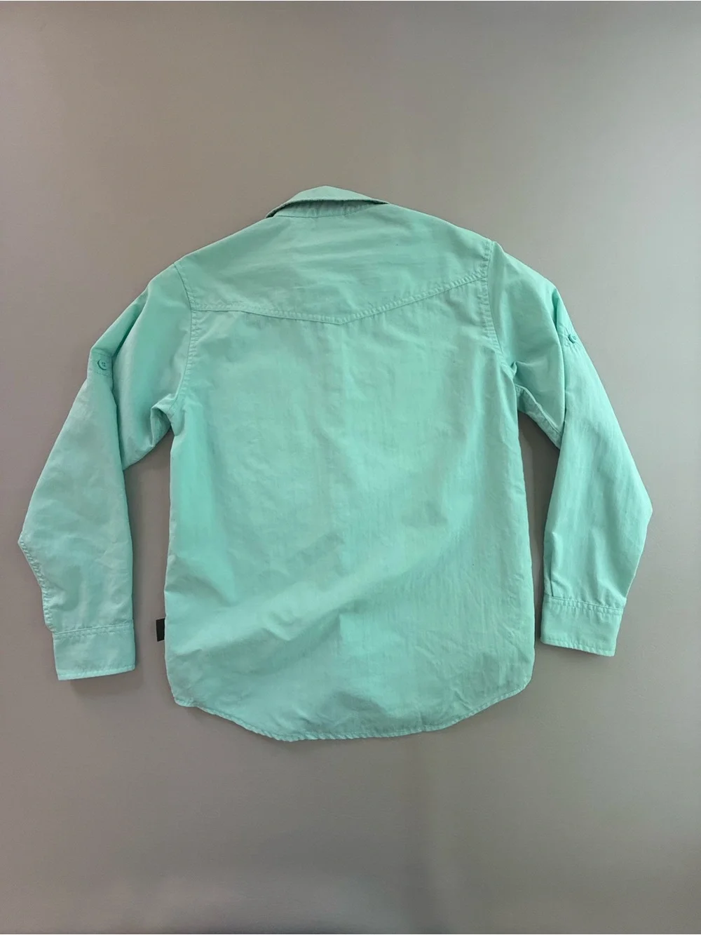 Patagonia Kids Long Sleeved Button Up Rio North Shirt Bend Blue Boys XL - Stains